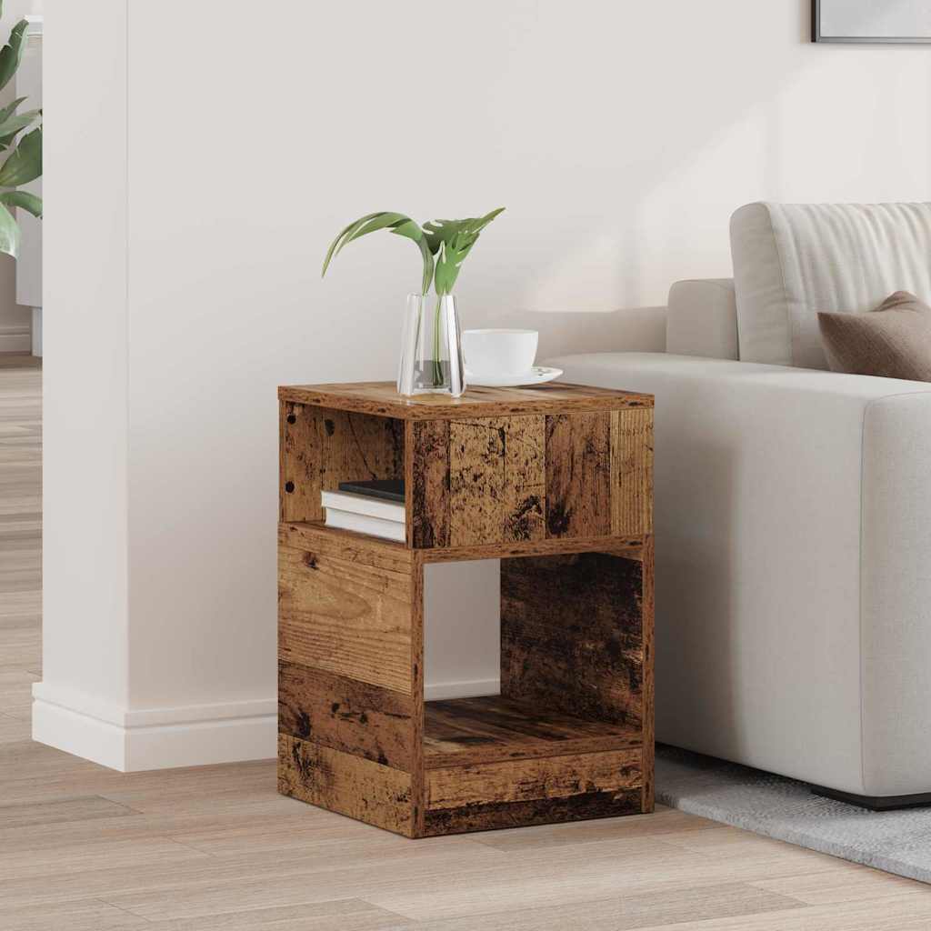 Endebord Gammelt Træ 30,5 X 30 X 45 Cm Konstrueret Træ - Vidaxl