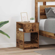 Endebord 2 pcs Gammelt træ 30,5 x 30 x 45 cm Konstrueret træ