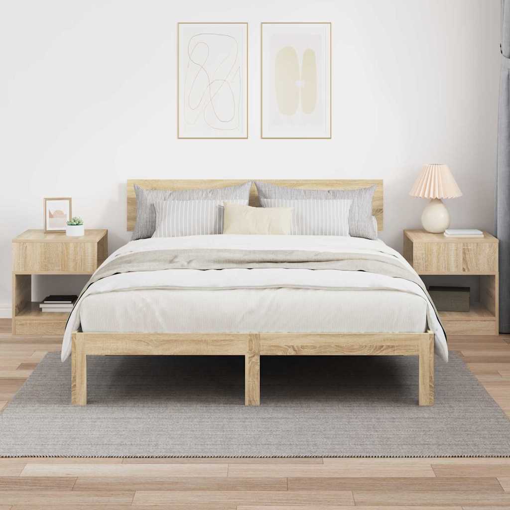 Endebord 2 pcs Sonoma eg 40,5 x 40 x 45 cm Konstrueret træ