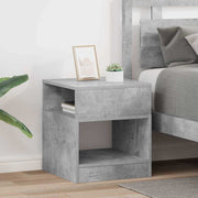 Endebord 2 pcs Beton Grå 40,5 x 40 x 45 cm Konstrueret træ