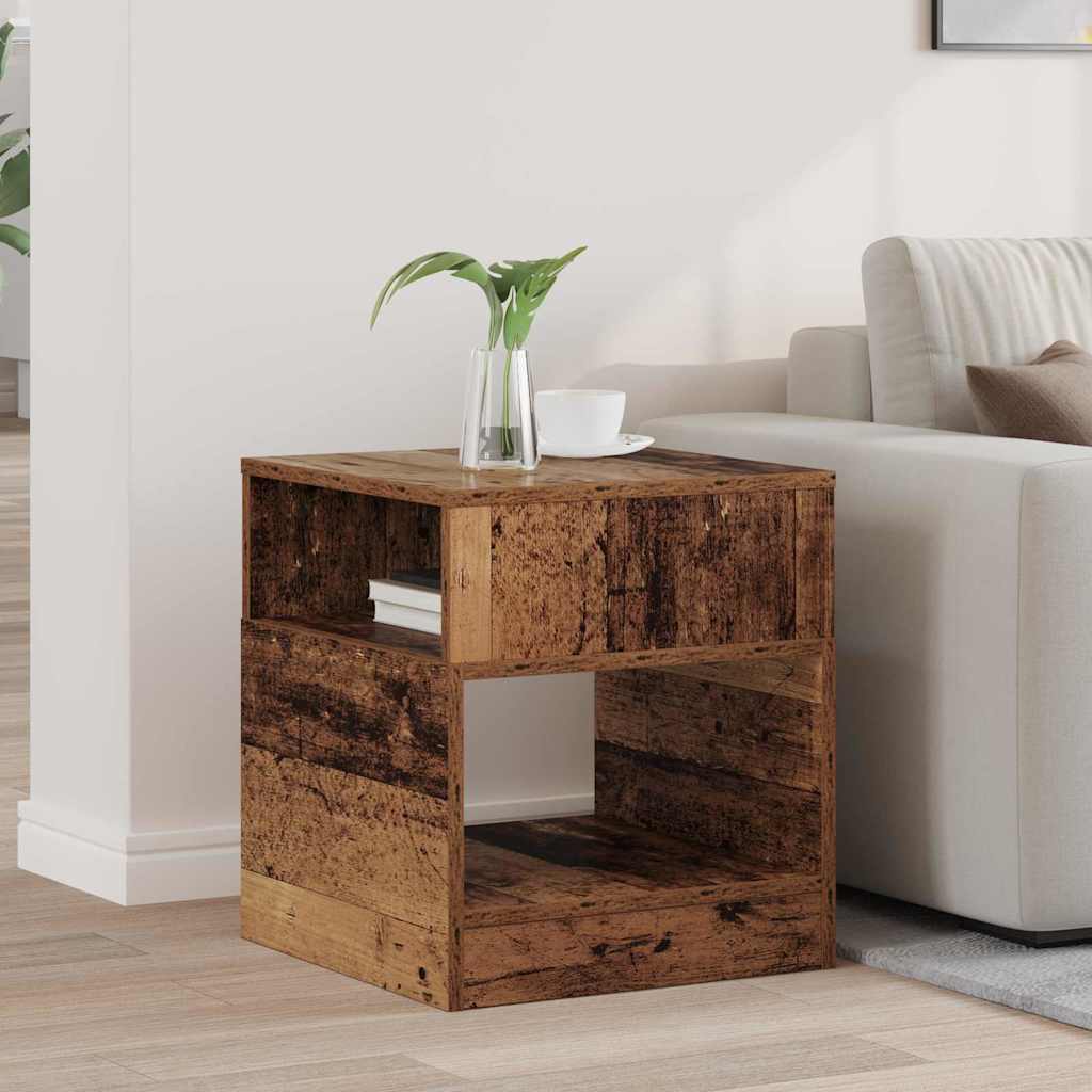 Endebord Gammelt Træ 40,5 X 40 X 45 Cm Konstrueret Træ - Vidaxl
