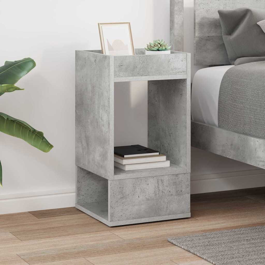 Endebord Beton Grå 30 x 30 x 56 cm Konstrueret træ