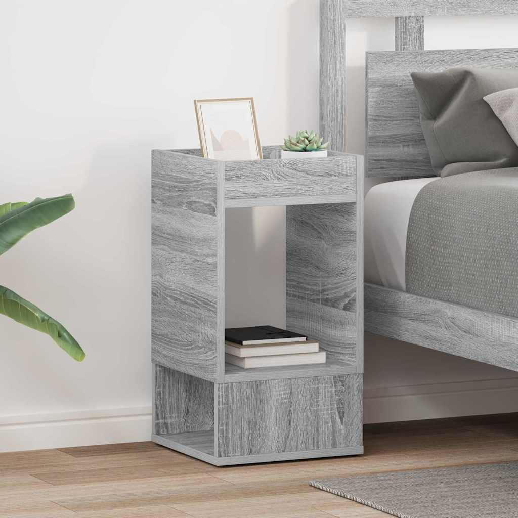 Endebord 2 pcs Grå Sonoma 30 x 30 x 56 cm Konstrueret træ