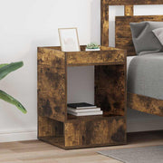 Endebord 2 pcs Røget eg 40 x 40 x 56 cm Konstrueret træ