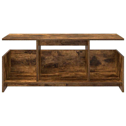 TV-bord 102 x 35 x 45 cm Røget eg Konstrueret træ