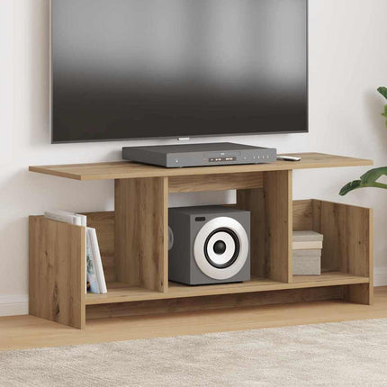 TV-bord 102 x 35 x 45 cm Artisan Egetræ Konstrueret træ
