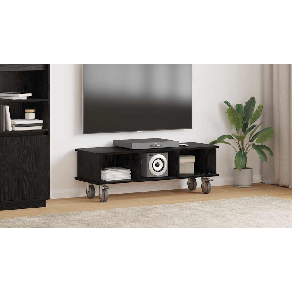 TV-bord Sort eg 100 x 35 x 35 cm Konstrueret træ