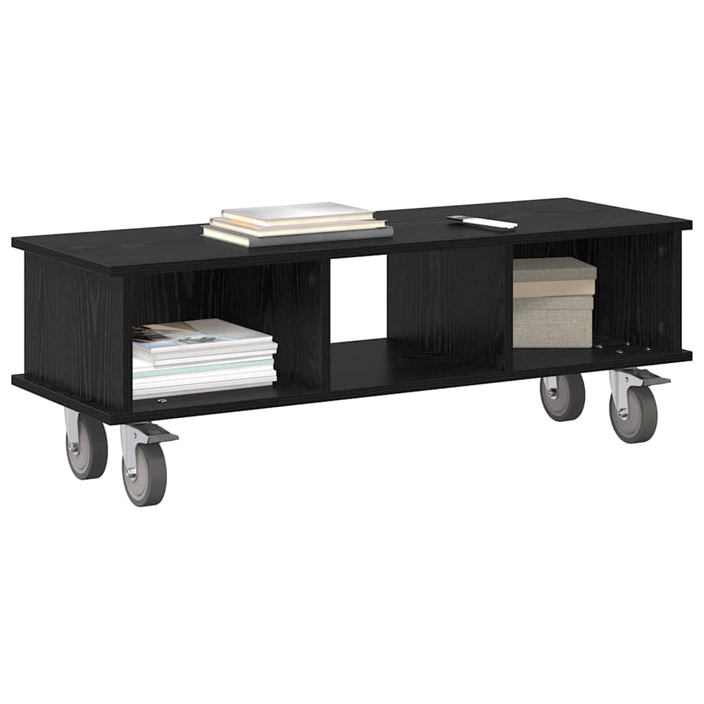 TV-bord Sort eg 100 x 35 x 35 cm Konstrueret træ