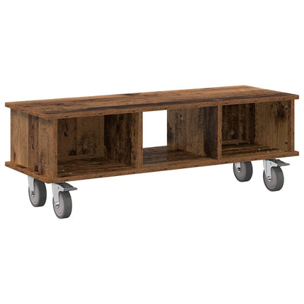 TV-bord 100 x 35 x 35 cm Gammelt træ Konstrueret træ