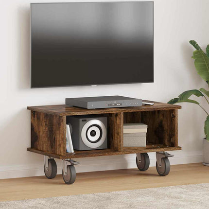 TV-bord 68,5 x 35 x 35 cm Røget eg Konstrueret træ