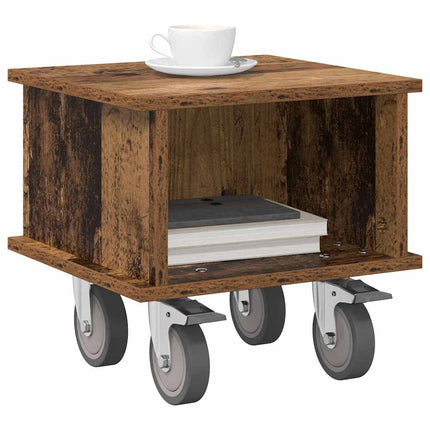 TV-bord 37 x 35 x 35 cm Gammelt træ Konstrueret træ