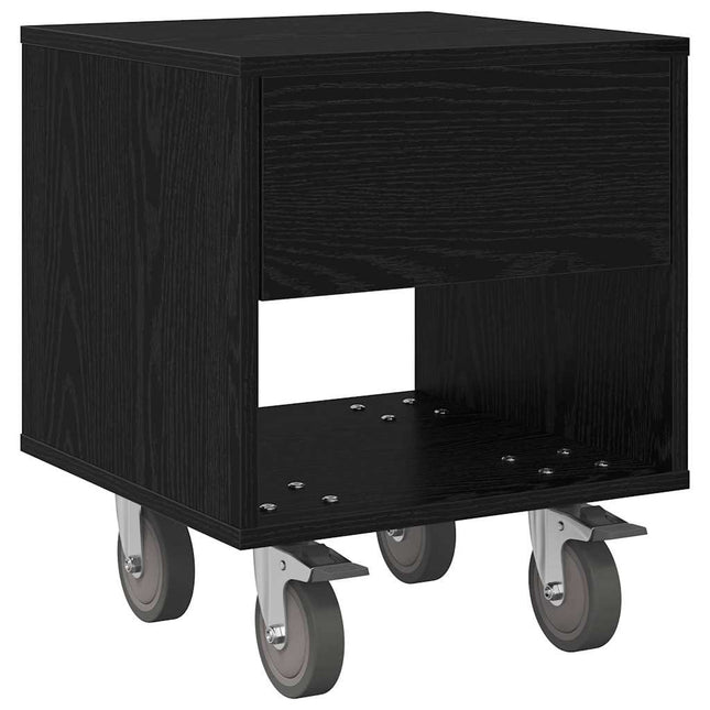 Sengebord Sort eg 40,5 x 40 x 48 cm Konstrueret træ