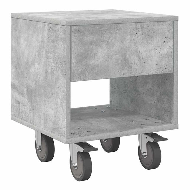 Sengebord Beton Grå 40,5 x 40 x 48 cm Konstrueret træ