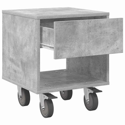 Sengebord 2 stk. Beton Grå 40,5 x 40 x 48 cm Konstrueret træ