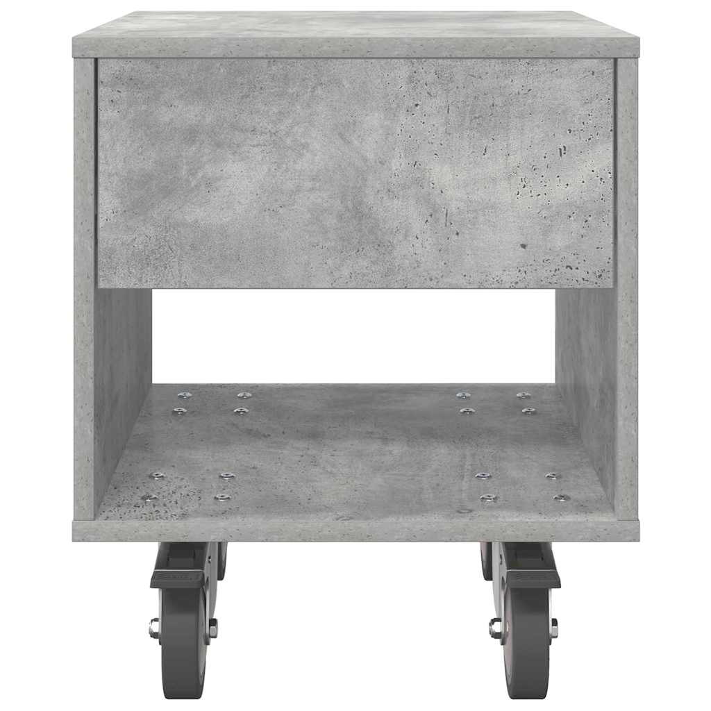 Sengebord 2 pcs Beton Grå 40,5 x 40 x 48 cm Konstrueret træ