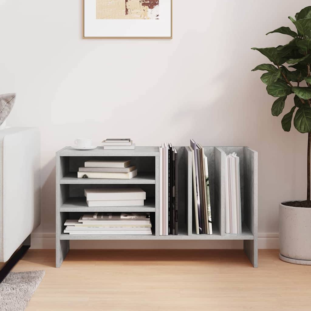 Pladeskab med hylde Beton Grå 78,5 x 35 x 45 cm Konstrueret træ