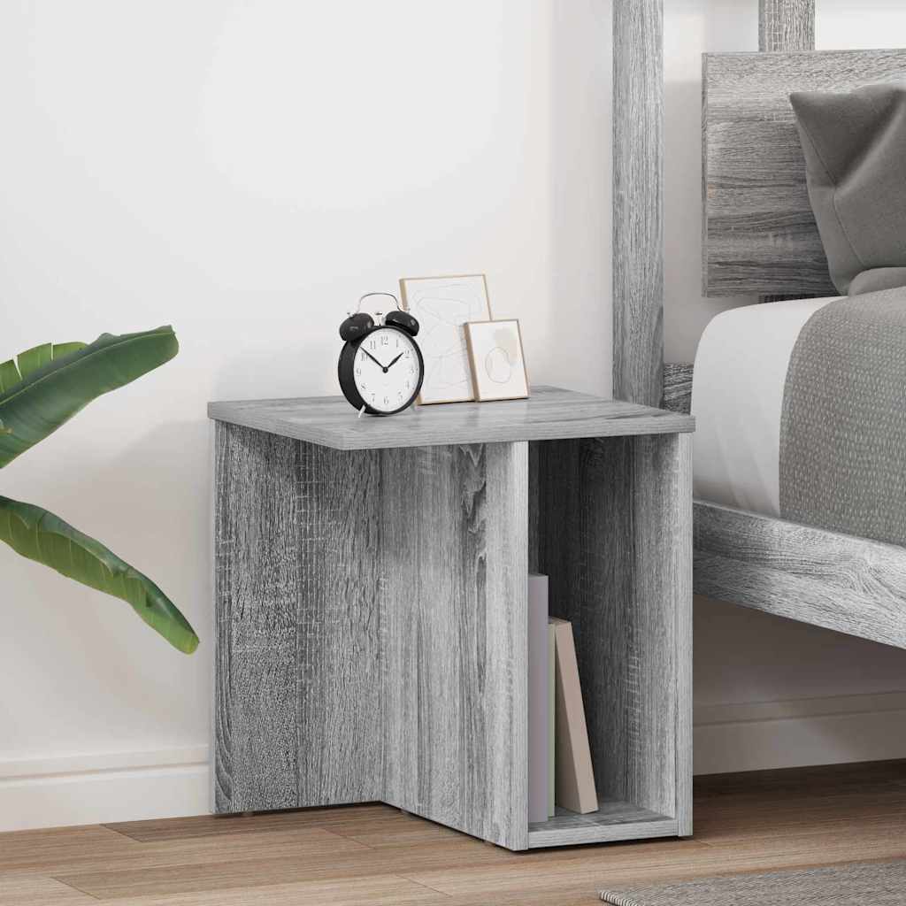 Endebord 2 pcs Grå Sonoma 37 x 32 x 40 cm Konstrueret træ