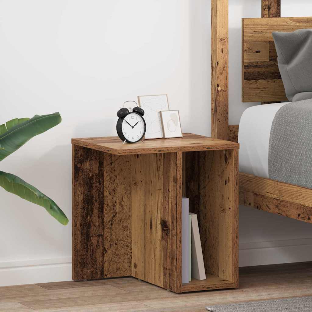 Endebord 2 pcs Gammelt træ 37 x 32 x 40 cm Konstrueret træ