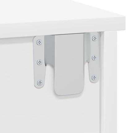 Sengebord 2 stk. Hvid 40 x 31 x 15 cm Konstrueret træ