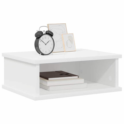 Sengebord 2 stk. Hvid 40 x 31 x 15 cm Konstrueret træ