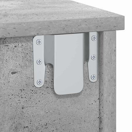 Sengebord 2 stk. Beton Grå 40 x 31 x 15 cm Konstrueret træ
