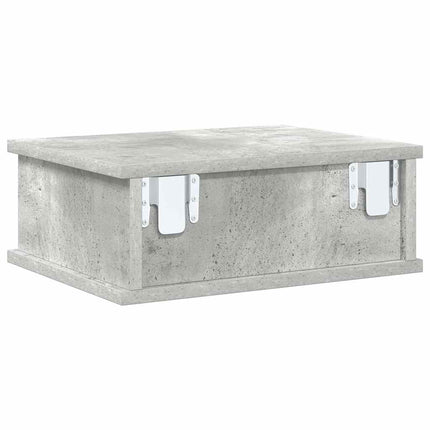 Sengebord 2 stk. Beton Grå 40 x 31 x 15 cm Konstrueret træ