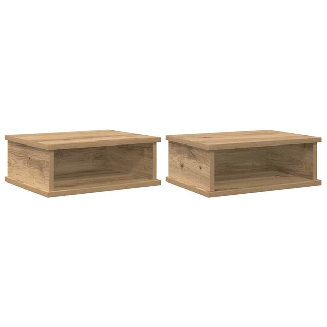 Sengebord 2 stk. Artisan Egetræ 40 x 31 x 15 cm Konstrueret træ