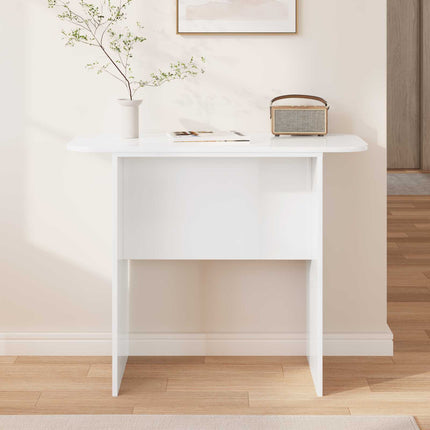 Konsolbord Høj gloss hvid 93 x 40 x 75 cm Konstrueret træ