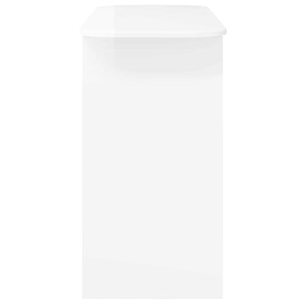 Konsolbord Høj gloss hvid 93 x 40 x 75 cm Konstrueret træ