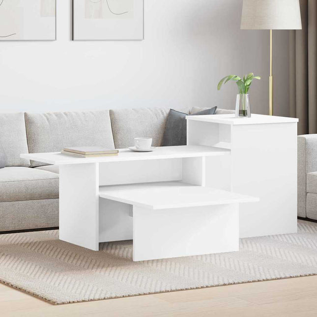 Konsolbord Hvid 91,5 x 35 x 38,5 cm Konstrueret træ