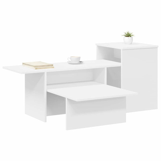 Konsolbord Hvid 91,5 x 35 x 38,5 cm Konstrueret træ