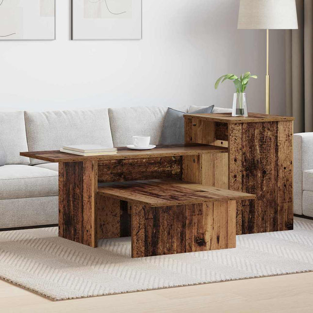 Konsolbord Gammelt træ 91,5 x 35 x 38,5 cm Konstrueret træ