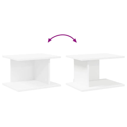 Sengebord 2 pcs Hvid 40 x 30 x 25 cm Konstrueret træ