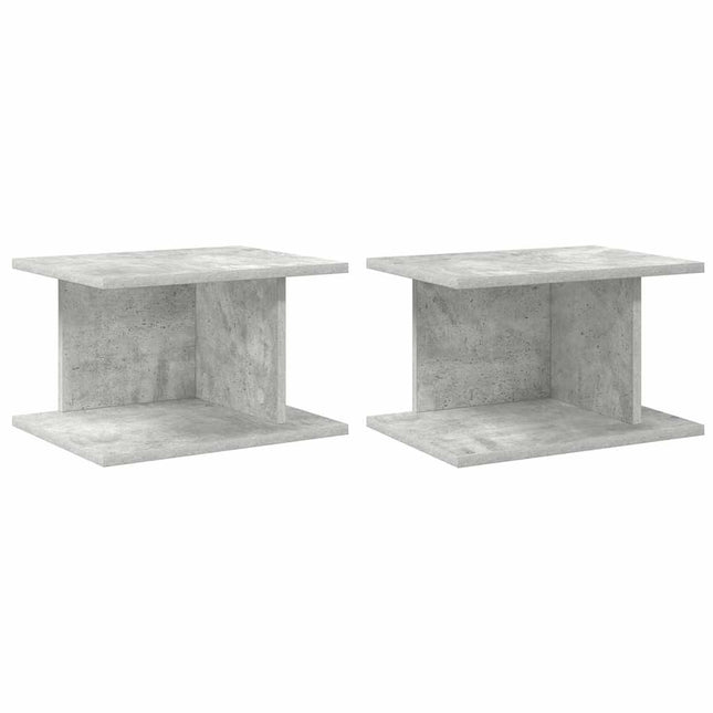 Sengebord 2 stk. Beton Grå 40 x 30 x 25 cm Konstrueret træ