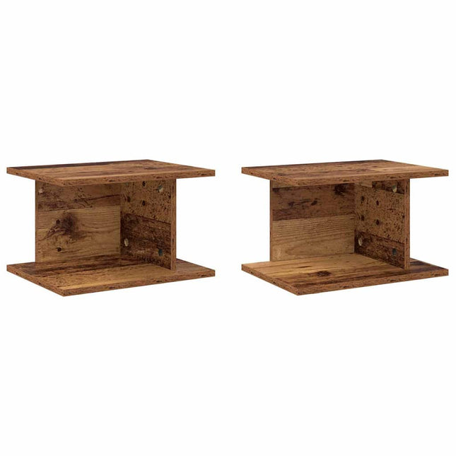 Sengebord 2 stk. Gammelt træ 40 x 30 x 25 cm Konstrueret træ