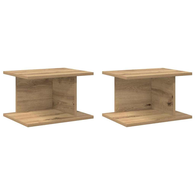 Sengebord 2 stk. Artisan Egetræ 40 x 30 x 25 cm Konstrueret træ
