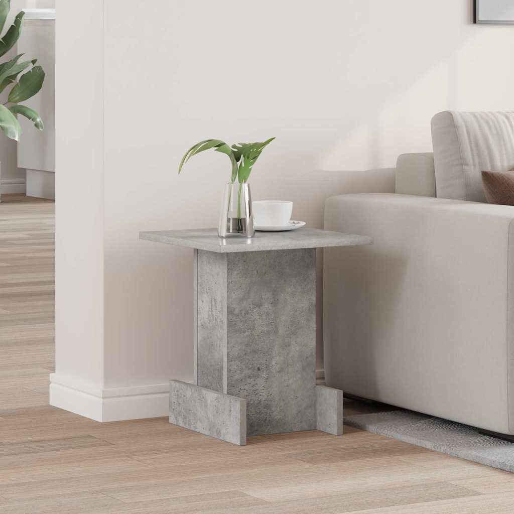 Endebord Beton Grå 35,5 X 35 X 40 Cm Konstrueret Træ - Vidaxl