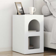 Sengebord 2 pcs Hvid 29,5 x 33,5 x 50 cm Konstrueret træ