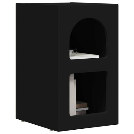 Sengebord ELST Sort 29,5 x 33,5 x 50 cm Konstrueret træ