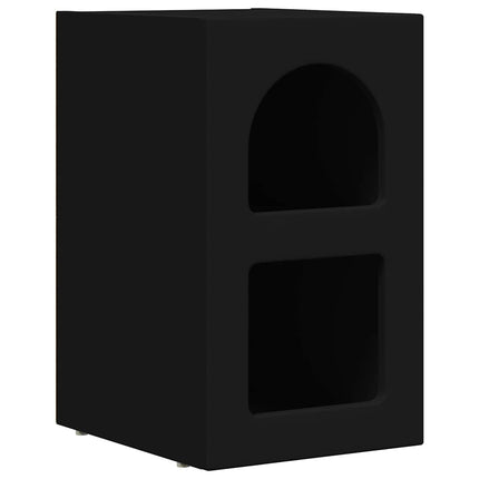 Sengebord ELST 2 stk. Sort 29,5 x 33,5 x 50 cm Konstrueret træ