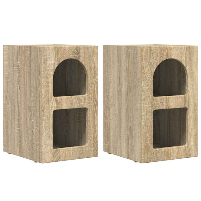 Sengebord ELST 2 stk. Sonoma eg 29,5 x 33,5 x 50 cm