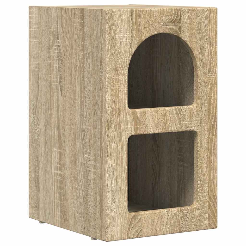 Sengebord 2 pcs Sonoma eg 29,5 x 33,5 x 50 cm Konstrueret træ
