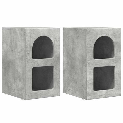 Sengebord ELST 2 stk. Beton Grå 29,5 x 33,5 x 50 cm