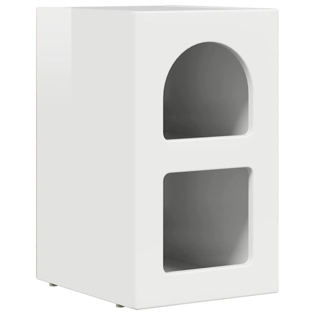 Sengebord ELST Høj gloss hvid 29,5 x 33,5 x 50 cm