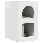 Sengebord Høj gloss hvid 29,5 x 33,5 x 50 cm Konstrueret træ