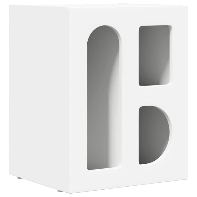 Sengebord ELST Hvid 40 x 35 x 50 cm Konstrueret træ