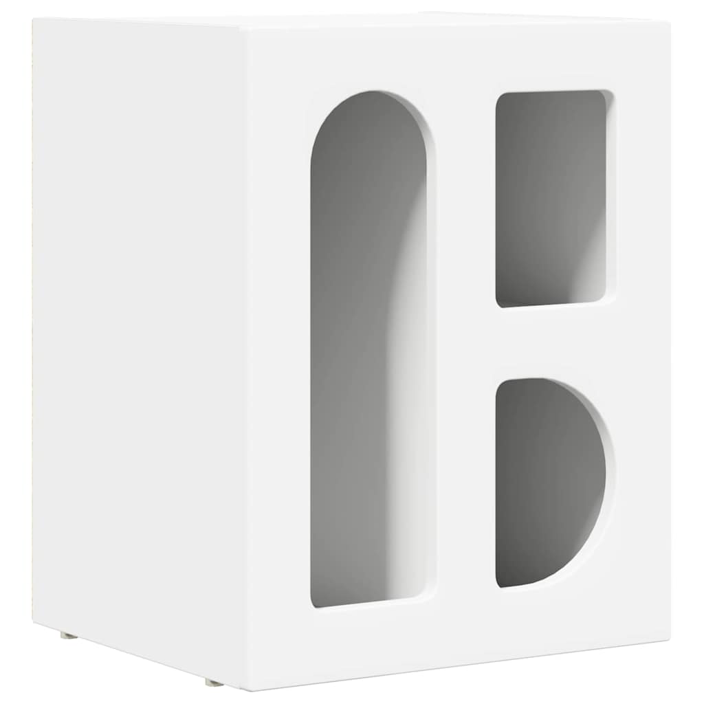 Sengebord Hvid 40 x 35 x 50 cm Konstrueret træ