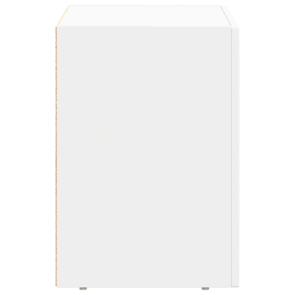 Sengebord Hvid 40 x 35 x 50 cm Konstrueret træ