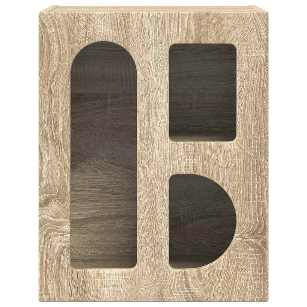 Sengebord 2 pcs Sonoma eg 40 x 35 x 50 cm Konstrueret træ