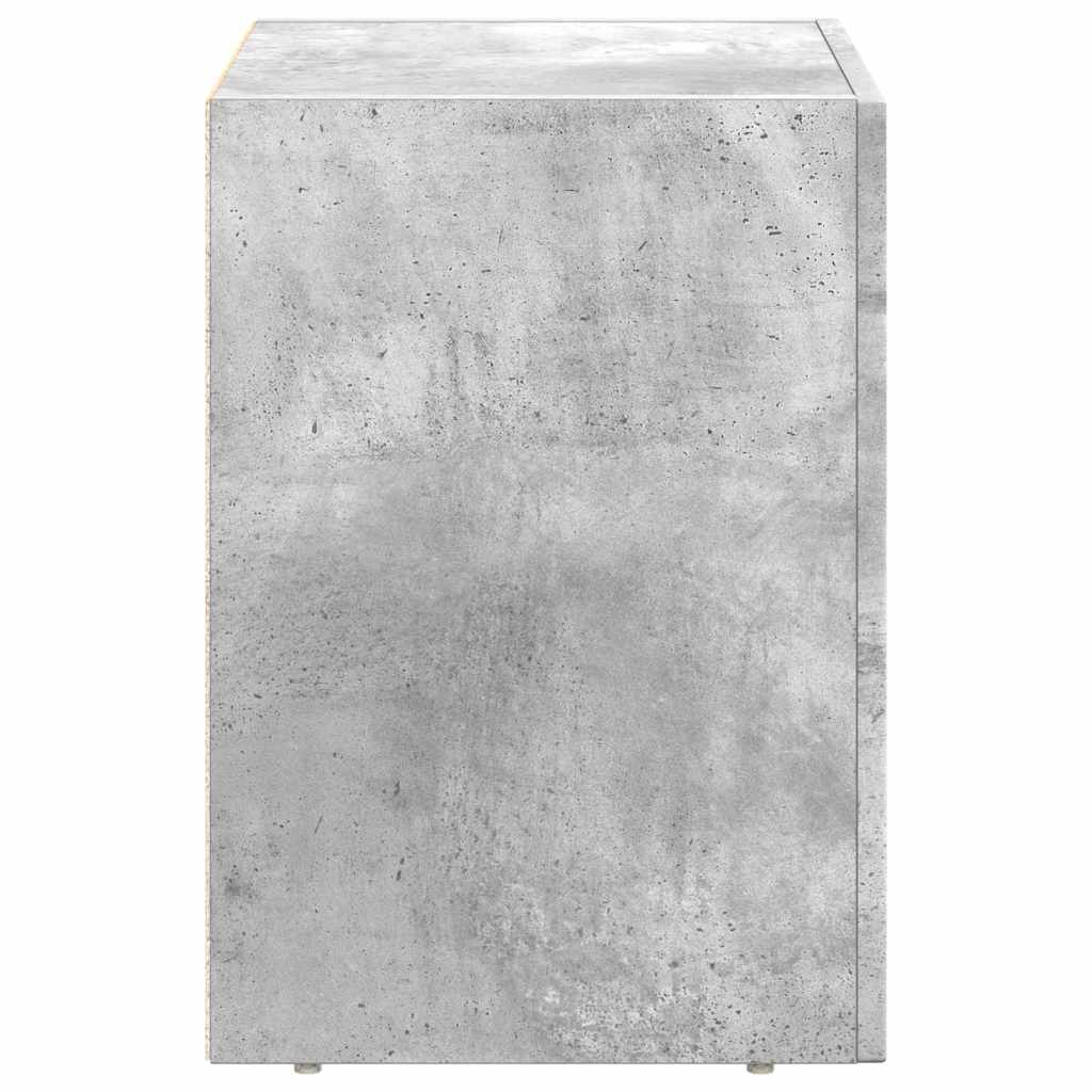 Sengebord 2 pcs Beton Grå 40 x 35 x 50 cm Konstrueret træ